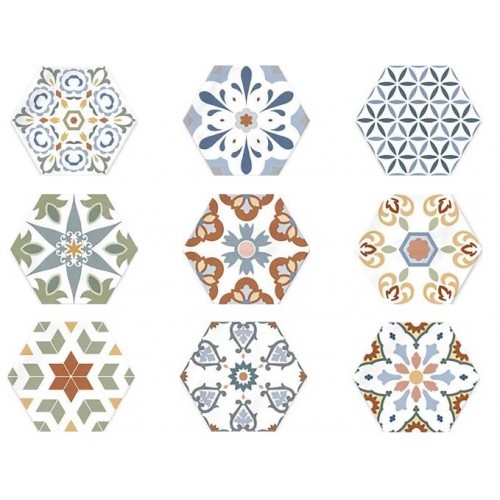 Cienfuegos mixed pattern hexagon
